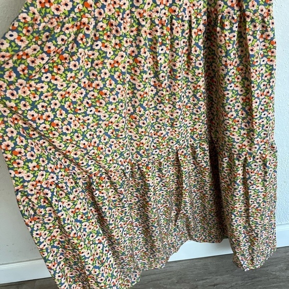 Lapentry Woman Floral Summer Bo-Ho Tie- Waist Yoke Maxi Dress, Size Large - Picture 6 of 9